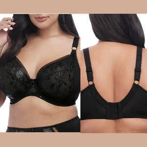 Nuevo con etiquetas Sujetador Elomi Roxanne ajuste completo con aros en negro [talla US 38I] #L700 - Imagen 1 de 12
