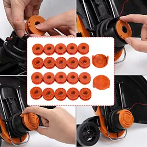 20Pcs Replacement Spool Line & 2 Spool Cap Cover For Worx String Trimmer - Picture 1 of 9
