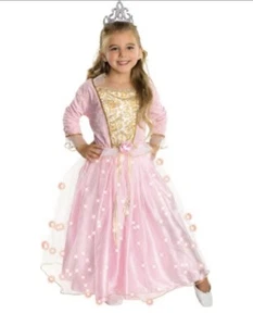 Princess Aurora Fancy Dress Kids Sleeping Beauty Costume Party Sz Small Ages 4-6 - Picture 1 of 2