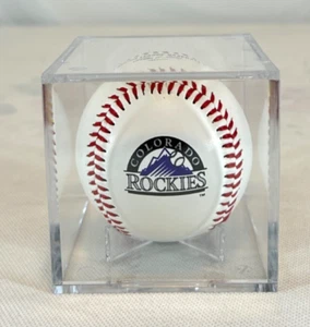 Colorado Rockies Baseball and Display Case MLB Team Logo Rawlings Baseball - Picture 1 of 6