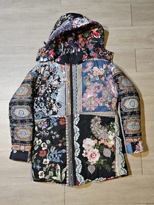 JOHNNY WAS MAURI Wende Puffer Jacke Mehrfarbig Mantel Läuft Größe XS - Bild 1 von 6