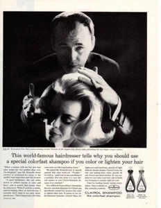 Vintage Beauty ad 1961 Clairol Shampoo Hairdresser Mr. Kenneth NY Lilly Dache ad - Picture 1 of 1