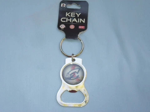 COLUMBUS CLIPPERS  Silver Bottle Opener metal KEYCHAIN / KEYRING  by Rico  NWT Cover