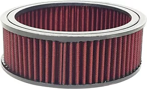 6" x2" Round Washable Air Cleaner Element Replacement Filter Flow Kit Red - Foto 1 di 4