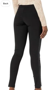 Karl Lagerfeld Paris Women's Compression Skinny Mid Rise Logo Taping Pant Sz 2 - Picture 1 of 7