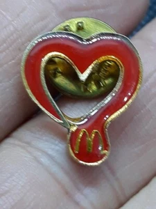 Vintage McDonald's Heart Enamel Lapel Pin RARE - Picture 1 of 4