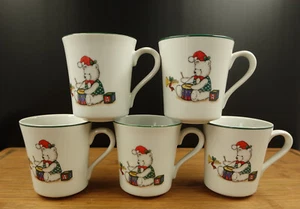 5 Anchor Hocking Christmas Holiday Memories Coffee/Teacups - Picture 1 of 23