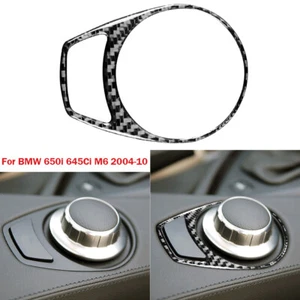 Panel de interruptor FM de fibra de carbono para BMW 650i 645Ci M6 2004-2010 moldura interior EE. UU. - Imagen 1 de 11