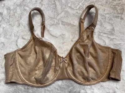 Sujetador de encaje moderno Cacique sin forro cobertura completa con aros beige talla 42C Foto 1 de 4