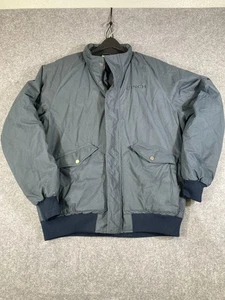 Cinch Goose Down Puffer Jacket Mens 2XL Gray Lined Full Zip Snap Raglan Sleeve - Picture 1 of 14