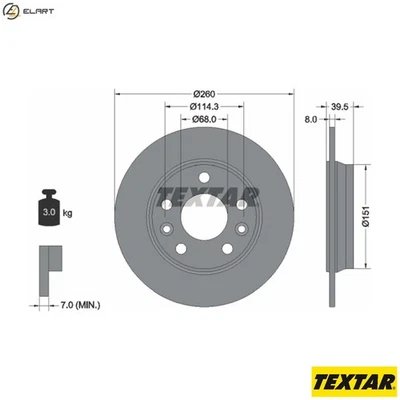 2x BRAKE DISC 92327203 FOR RENAULT ZOE/Hatchback/Van - Image 1 of 4