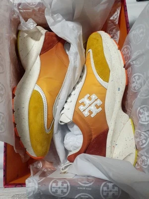 Tênis feminino tory burch pintassilgo/novo marfim tamanho 8 EUA - Imagem 1 de 4