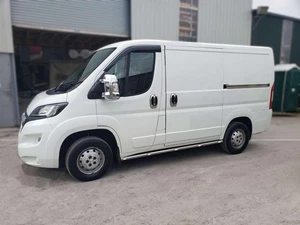 Side Bars + White LEDs For Citroen Jumper Relay SWB 2014+ Stainless Accessory - Picture 1 of 6