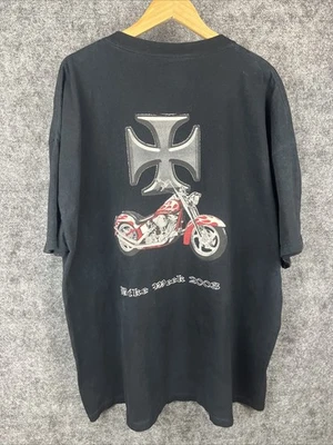 Camiseta De Colección Fat Boy Choppers Cross Bike Week Talla 3XL Negra Foto 1 de 4