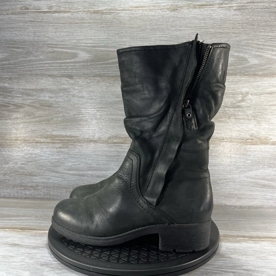 Clarks Women’s Mansi Black Leather Juniper Moto Riding Boots Size 8.5 - Image 1 of 4