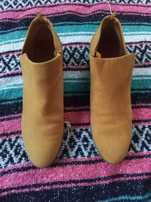 Botines antiguos azul marino tostado camel botines al tobillo zapatos para mujer talla 10 ¡NUEVOS! Foto 1 de 4