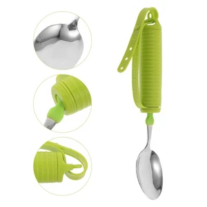  Nahrungsmittelhilfen Gabeln und Löffel Adaptive Utensilien Behinderte Anpassungsfähig Essen - Bild 1 von 17