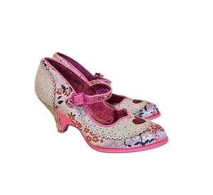 Irregular Choice Fairy Coquette Splendid Story EU 37 US 6 Rosa Corazón Bombas Tacones - Imagen 1 de 10
