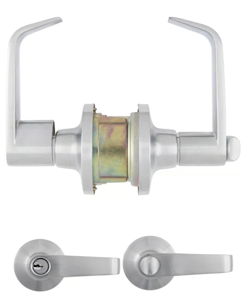 Paquete de 4 Brinks Comercial Grado 2 Mano Izquierda Llave Palanca de Entrada Níquel Satinado Foto 1 de 4