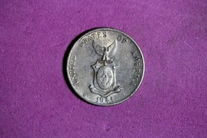 1944 D Philippines 10 Centavos Silver Coin #M23251 - Bild 1 von 2