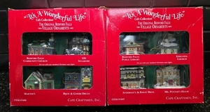 Its A Wonder Life Village Ornaments Bedford Falls 1606 & 1607 Cape Craftsman Lot - Bild 1 von 8