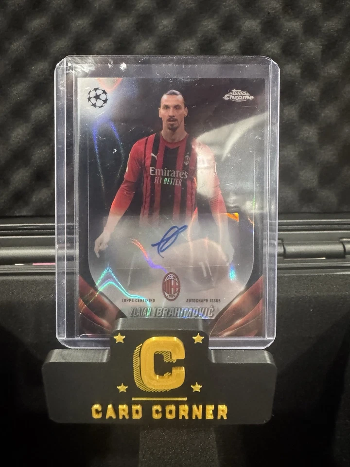 2024 Topps Chrome UEFA Zlatan Ibrahimovic Auto Black Lava SSP Milan - Image 1 of 1