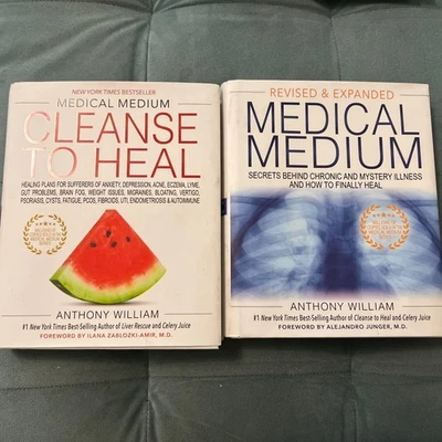 Medical Medium by Anthony William, Hay House, 2 Book Lot, Hardcovers Foto 1 de 3