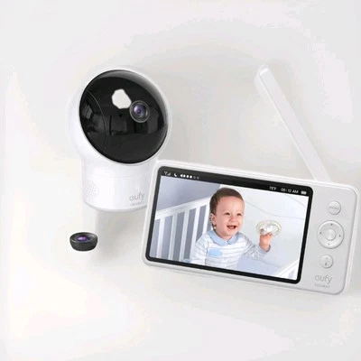 eufy Security SpaceView Babyphone mit 5 Zoll LCD-Display, 720 HD, 140m...