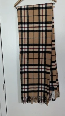 Johnstons of Elgin черный шарф 100% овечья шерсть классический сделано в Шотландии - Изображение 1 из 2