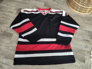 Vintage K1 Blanko Hockey Trikot Herren XL Rot Weiß Schwarz Made In USA - Bild 1 von 14