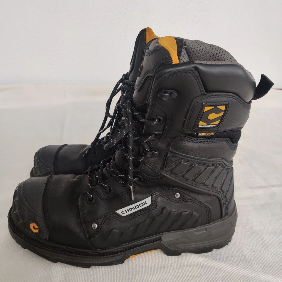 Bota de Trabajo Chinook 9" Scorpion Puntera Compuesta Impermeable Para Hombre Cuero Negro Talla 10 Foto 1 de 4