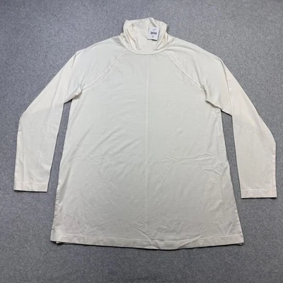 Suéter túnica cuello alto Jill Luxe Supima Everyday para mujer mediano crema elástico Foto 1 de 4