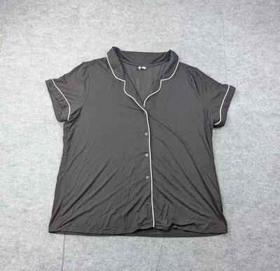 Pijama Nordstrom Feminino XL Modal Camisa de Dormir Preta Conforto Atemporal - Imagem 1 de 4