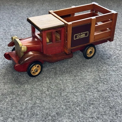 Vtg Delivery Truck Wooden Toy Display Vehicle Handcrafted Clark’s Pest Control - Image 1 of 4
