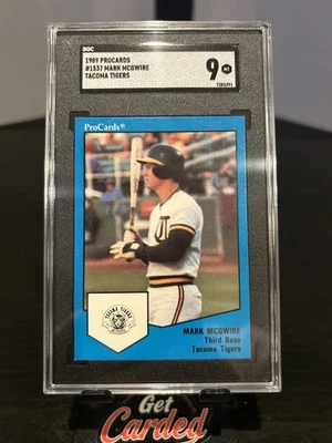 1989 Procards Mark McGwire RC SGC 9 - Image 1 of 2