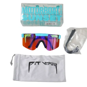 NUEVO Pit Viper Lancha Gafas de sol Puesta de sol Ámbar Lente Espejo UV/UVB Playa Deportes - Imagen 1 de 13