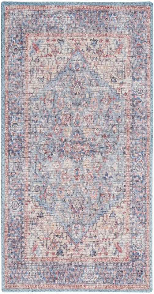 Nicole Curtis Series 1 SR104 2'x3'9" Blue Red Area Rug - Image 1 of 1