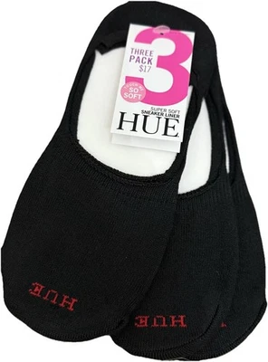 HUE 3 pares de calcetines deportivos súper suaves talla 1 No Show para mujer negros U21192 Foto 1 de 4