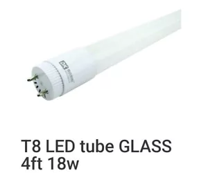2 x LED T8 Tube 4ft Clear White 4000k 18w - Picture 1 of 3