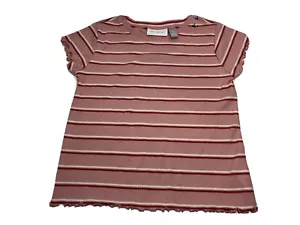 The Children's Place Girls T-shirt Short Sleeve Striped Size 5/6 - Picture 1 of 12