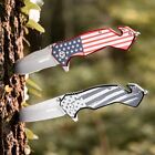 4.5"Tactical Pocket Knife Alumina Handle Flag Pattern Rope Cutter for Camping