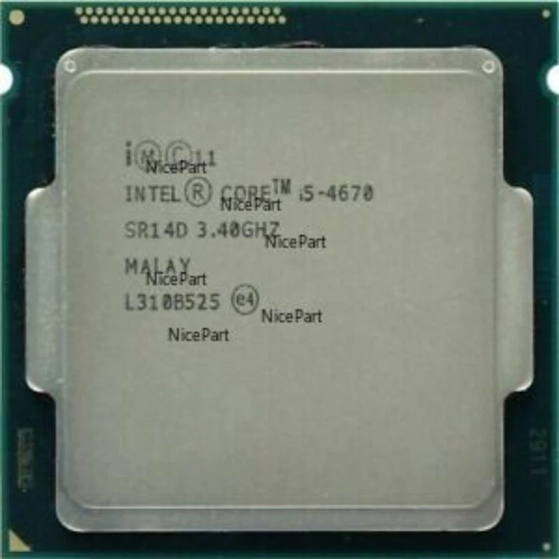 compatibility Intel Core i5-4670 CPU Quad-Core 3.4GHz 6M 84W SR14D LGA 1150  - Image 1 of 1