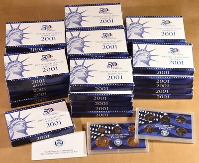 2001 United States 10-Coin Proof Sets in Original Packaging - 36 Sets - Image 1 of 2