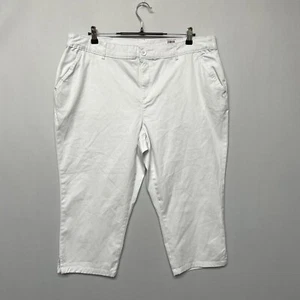 NWT Style & Co Women Comfort Capri Crop Pants Size 18 White B348 -8 - Picture 1 of 16