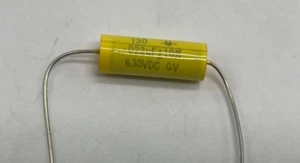 Mallory 150M series metalized film capacitor axial lead 0.022uf/630V, 223K630 - Picture 1 of 2