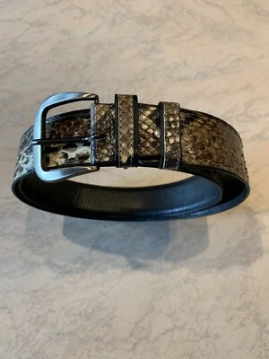 PITONE REALE Cintura Cinta Pelle Unica HAND MADE NUOVA - Immagine 1 di 4