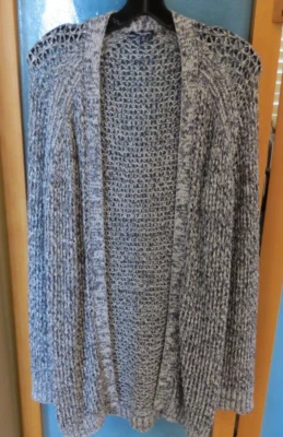 REDUCED Splendid Sz M Gray Open Front Long Sleeve Cardigan Duster - Image 1 of 4