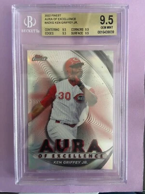 2022 TOPPS FINEST AURA OF EXCELLENCE KEN GRIFFEY JR #AEKG BGS 9.5 GEM MINT REDS - Image 1 of 3