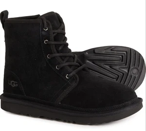 100% AUTH UGG Australia Kids SIZE 3 4 Neumel Boot SIDE ZIP!  fur boys girls - Picture 1 of 15