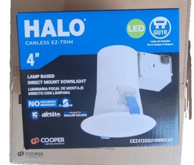 Halo Recessed Light Canless CEZ4125GU10WBICAT CEZ 4 in. White EZ-Trim